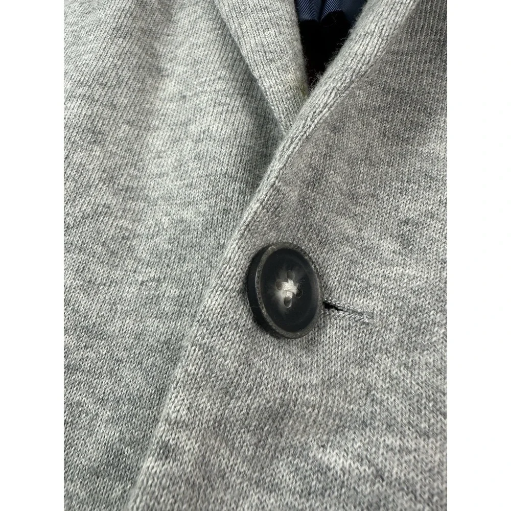 John Varvatos Luxe Gray Pure Cotton Half Zip Mens Blazer Size Medium